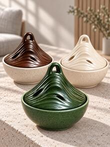 1pc Mountain Landscape Incense Burner, Deep Green Zen Decor, Nature-Inspired Aromatherapy Accent, Meditation Ornament, Sculptural Home Decor, Suitable For Living Room, Bedroom, Desk - Multicolor - View 2