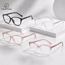 FANTING Women Glasses Cat Eye Clear Lens Frames, Men Glasses Black Full Rim Fashion Eyeglasses - TR26013 - View 3