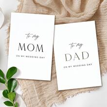 Wedding Day Card For Parents, Thank You Card For Parents, Parents' Commemorative Gift, With Envelope,Vow Books - Multiple Styles - View 6