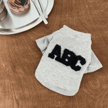 1pc Pet Letter Thermal Lined Sweatshirt, Dog Clothes Cat Clothes Small And Medium Dogs Pet Apparel - Black - View 5