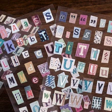 6pcs Vintage Letter & Number Stickers, Suitable For Scrapbooking, Diary Decoration, DIY Photo Album Crafts , Back To School Gifts - Multicolor - View 5