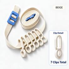 3.5m Portable Clothesline With Included Clothes Clips, Adjustable Length Laundry Drying Strap With Compact Roll-Up Design, Easy To Pack And Carry For Bathrooms, Balconies, Dorms, Hotels, Camping And Travel - View 9