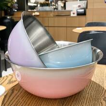 1pc/3pcs Stainless Steel Mixing Bowls - Durable Multi-Purpose Kitchen Bowls, Suitable For Cooking, Baking, Food Storage - Perfect For Christmas, Halloween, Easter, Thanksgiving, Best Choice For Christmas. - Multicolor - View 3