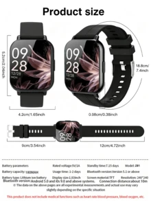 Smartwatch - High-Definition Display, Wireless Calling, Customizable Wallpaper, Fitness, Reminders, Music Control - Multicolor - View 12
