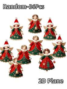 36/24/12/6/1pc Christmas Angel Hanging Ornaments, Multifunctional Santa Claus Decorations, Suitable For Christmas Tree, Window, Home Decor, Holiday Gift, Christmas Decoration - One Size - View 16