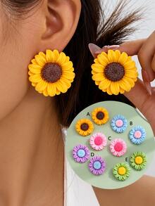 Beautiful 3D Sunflower Tape Measure, Macaron Color Floral Soft Tape Measure, 59.06 Inch Automatic Retractable Tape Measure, Sewing & Craft Tape Measure - Sunflower Tape Measure - View 6