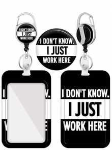 Retractable Badge Holder, Fun Name Tag ID Card Holder, Heavy Duty Vertical Card Protector, Suitable For Workplace, Office, Nurses, Students, Teachers And Unisex - Multicolor - View 2