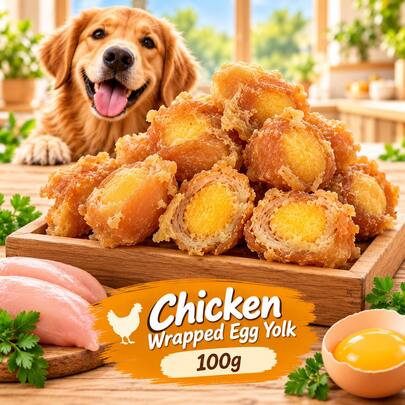 helety Dog Treats Egg Yolk-Coated Dried Meat Chews-Farm-Direct, Single-Source, High-Quality Protein Jerky.