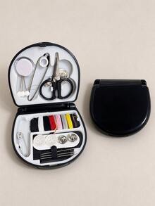 Modern Plastic Mini Sewing Kit, Portable Compact Storage Box With Colorful Thread, Needles, Scissors, Pins, Buttons And Threader, Handmade Sewing Clothing Repair Supplies, Suitable For Home, Travel, Dorm, Handbag, Daily Use, Autumn/Winter Thanksgiving/Christmas Gift - Multicolor - View 12