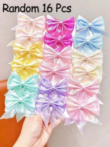 16/8/4 Pcs Shiny Hair Bows Clips,Metallic Pastel Hair Alligator Clips,Macaron Colorful Hair Barrettes Accessories For Women Girls Party Daily Wear - Multicolor - View 8