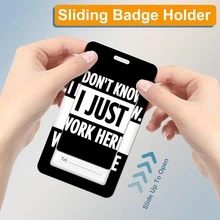 Retractable Badge Holder, Fun Name Tag ID Card Holder, Heavy Duty Vertical Card Protector, Suitable For Workplace, Office, Nurses, Students, Teachers And Unisex - Multicolor - View 5