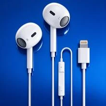 Auriculares intrauditivos con cable compatibles con , control remoto integrado para música, compatibles con 14/13/12/11/XR/XS/X/8/7 SE/Plus/Pro Max, interfaz Lightning, con conector Lightning - Ver 1