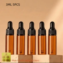 1pc/5pcs/Pack 1ml 2ml 3ml 5ml 10ml 15ml 20ml Brown Amber Glass Refillable Dropper Bottles, Essential Oil Filling Tools, Precise Dosage Control, Light-Proof Empty Bottles, Travel Portable, Spray Bottle, Mini Perfume - Brown - View 12