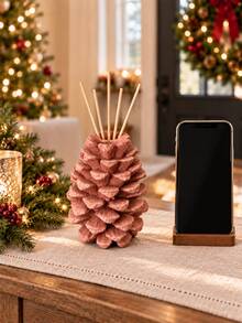 Pine Cone Shaped Reed Diffuser Base With Natural Wooden Reeds, Christmas Home Decor, Suitable For Living Room, Bedroom And Entryway - Pine Cone Aroma Diffuser - View 9