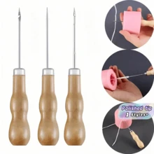 1 Set Multi-Function Candle Making Perforation Tool - DIY Candle Punching Tool, Round Hole Conical Hook, Suitable For Silicone Molds, Adult Candle Making Kit, Shoes And Artificial Repair - Practical Candle Punching Auxiliary Wooden Tool - Multiple Styles - View 1