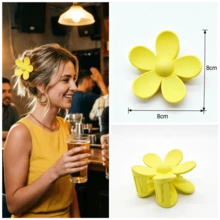 6 Stück Blumen-Haarspangen Haarklammern für Damen & Mädchen, 6 verschiedene bunte Farben im Set, Blumen-Design Haarschmuck Haarclips, 1 Preis für 6 Stück, sofort aus Deutschland lieferbar - Ombre - Übersicht 2