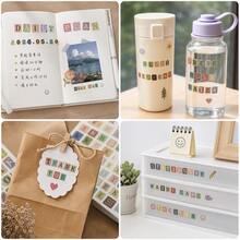 6pcs Vintage Letter & Number Stickers, Suitable For Scrapbooking, Diary Decoration, DIY Photo Album Crafts , Back To School Gifts - Multicolor - View 8