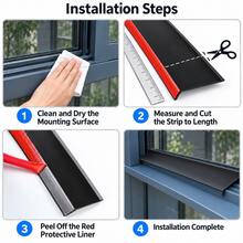 1pc 1M/1.5M/2M Window Waterproof Self-Adhesive Rain Guard Sealing Tape, Flexible Weather-Resistant Window Edge Sealing Strip, Suitable For Sliding Doors Balcony Window Frames, Home Rain Guard Water-Blocking Strip - A-Black - View 5