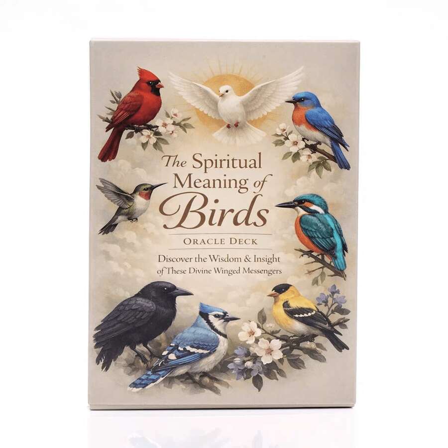 The Spiritual Meaning Of Birds Oracle Deck, Bird Pattern Oracle Cards Set, Vintage Art Guidance Divination Game Cards For Beginners & Collectors - Multicolor - View 1