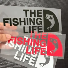 1pc The Fishing Life Fish Pattern Car Sticker, PVC Waterproof & Sun ...