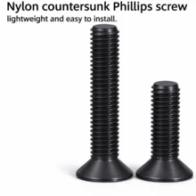 20Pcs Black M2 Plastic Nylon Countersunk Screws, Insulated Flat Head Metric Bolts For Electrical Circuit Projects - A - View 1