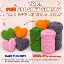 CLSUPER 35oz/1000g Extra Thick Jumbo Chenille Yarn, Soft Plush Yarn For Hand Knitting And Crochet, DIY Blankets, Pillows, Scarves, Suitable For Beginner Craft Projects - Multicolor - View 4