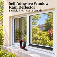 1pc 1M/1.5M/2M Window Waterproof Self-Adhesive Rain Guard Sealing Tape, Flexible Weather-Resistant Window Edge Sealing Strip, Suitable For Sliding Doors Balcony Window Frames, Home Rain Guard Water-Blocking Strip - A-Black - View 11