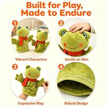 1pc Frog Plush Hand Puppet, Soft Stuffed Animal Hand Puppet, Interactive Storytelling Glove Puppet, Role Play Toy, Teaching Aid, Party Performance Prop, Family Interactive Game Toy - Multicolor - View 8