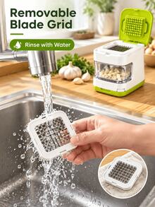 SOKANY Double-Sided Press Garlic Crusher, Mini Handheld Garlic Press, Portable Manual Garlic Grinder Tool, Durable Kitchen Gadget, Easily Make Fresh Garlic Paste, Suitable For Home Kitchen, Camping And Various Daily Cooking Scenarios - Other - View 7
