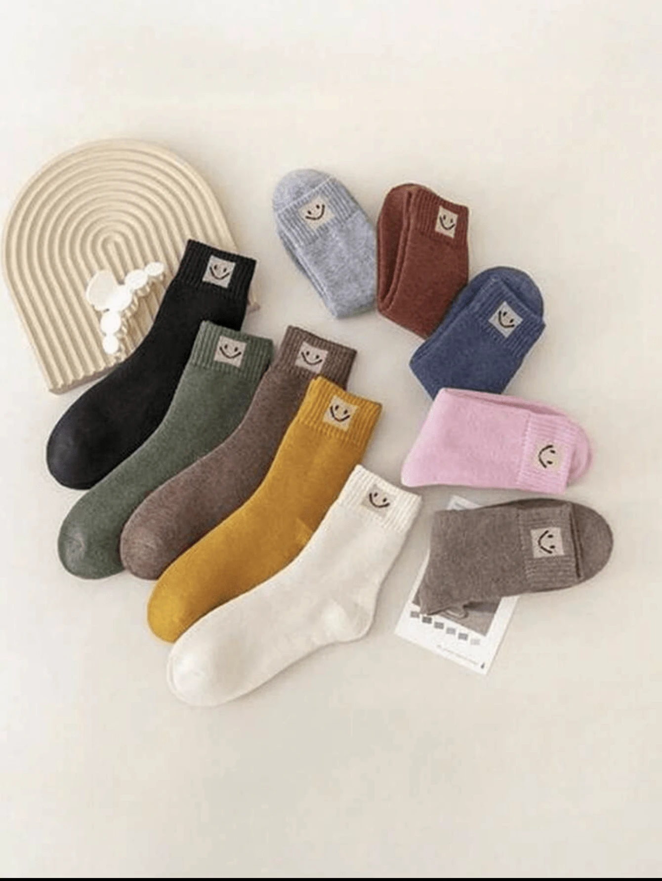 1/3/5/8 Pasang Kaos Kaki Fleece Tebal Wanita, Kaos Kaki Musim Dingin Hangat, Kaos Kaki Fleece Tebal Ukuran Besar, Warna Polos Acak, Pola Geometris dan Pola Wajah, Elegan dan Nyaman, Tahan Dingin dan Salju, Cocok untuk Pakaian Kasual Sehari-hari Musim Gugur/Musim Dingin, Hadiah Natal - MultiWarna - View 1