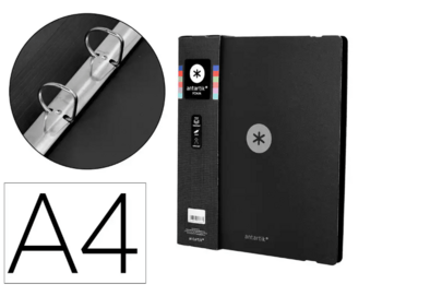 LIDERPAPEL ANTARTIK 4-Ring Binder 35mm Mixed A4 Foam Assorted Colors Suitable For Students, University Students, And Professionals. Guaranteed Quality