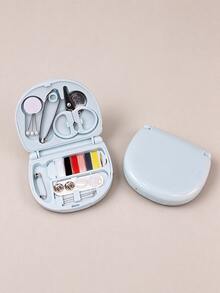 Modern Plastic Mini Sewing Kit, Portable Compact Storage Box With Colorful Thread, Needles, Scissors, Pins, Buttons And Threader, Handmade Sewing Clothing Repair Supplies, Suitable For Home, Travel, Dorm, Handbag, Daily Use, Autumn/Winter Thanksgiving/Christmas Gift - Multicolor - View 13