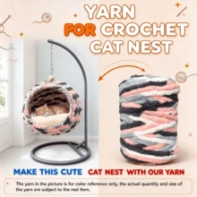CLSUPER 27oz Gradient Tie-Dye Chunky Yarn, Extra Thick Soft Chenille Yarn Suitable For Arm Knitting, Striped Yarn For DIY Blankets, Pet Beds, Non-Shedding Fluffy Hand Knitting Yarn - CY-750SHX - View 4