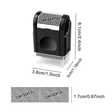 1pc Address Masking Roller Stamp - Anti-Theft & Privacy Security Confidential Data Protector, Red - Red - View 2