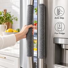 1/2pcs Refrigerator Door Handle Covers, Anti-Slip Anti-Oil Heat-Insulating Handle Covers, Suitable For Refrigerator, Oven, Microwave, Winter Cold-Proof Door Handle, Kitchen Door Handle Accessories, Room Decoration, Bedroom Decoration, Refrigerator Handle Protective Cover - Multicolor - View 8