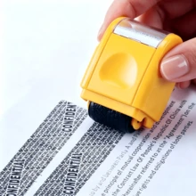 1pc Address Masking Roller Stamp - Anti-Theft & Privacy Security Confidential Data Protector, Red - Red - View 5