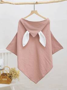 Handuk Mandi Bayi dengan Nama Kustom, Jubah Bayi Berkerudung Katun Murni Dua Lapis dari Kain Kasa, Kain Bedong Telinga Kelinci, Jubah Mandi Berkerudung untuk Bayi Laki-laki & Perempuan - MultiWarna - View 15