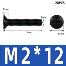 20Pcs Black M2 Plastic Nylon Countersunk Screws, Insulated Flat Head Metric Bolts For Electrical Circuit Projects - A - View 11