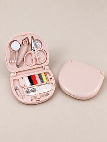 Modern Plastic Mini Sewing Kit, Portable Compact Storage Box With Colorful Thread, Needles, Scissors, Pins, Buttons And Threader, Handmade Sewing Clothing Repair Supplies, Suitable For Home, Travel, Dorm, Handbag, Daily Use, Autumn/Winter Thanksgiving/Christmas Gift - Multicolor - View 16