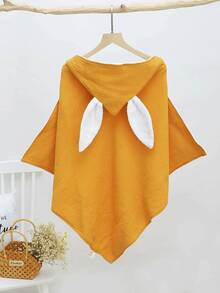 Handuk Mandi Bayi dengan Nama Kustom, Jubah Bayi Berkerudung Katun Murni Dua Lapis dari Kain Kasa, Kain Bedong Telinga Kelinci, Jubah Mandi Berkerudung untuk Bayi Laki-laki & Perempuan - MultiWarna - View 14