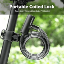 1pc Bicycle Key Lock, Road Mountain Bike Steel Cable Lock, Electric Bike Lock, Cycling Gear - Multicolor - View 4