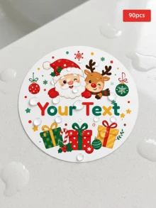 1/30/90/160pcs Customized Christmas Round Label Stickers: Support Customization, Personalized Text, Blessings, Patterns And Logos, Suitable For Christmas Gift Labels, Packaging Seals, Thank You Stickers, Holiday Decorations And Party Favors. Round Labels Fit Different Styles Of Christmas Packaging, Suitable For Christmas Gifts, Birthday Winter Parties, Holiday Events, Gift Exchanges And Party Decorations, Ideal Gifts For Family, Friends And Colleagues, - Multicolor - View 19