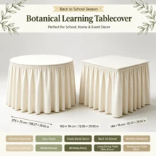 A 2D Flat Table Skirt, A Versatile Christmas Table Skirt Suitable For Various Occasions, Restaurants, Indoor/Outdoor Use, With Various Styles And Sizes To Choose From - 10 - View 3