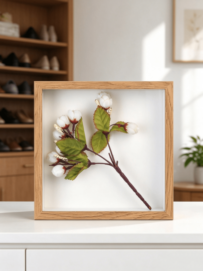 Natural Wood-Coloured 3D Fillable Photo Frame, 3 Cm Deep Display Box With A Transparent Acrylic Panel, Suitable For Photos, Medals And Dried Flowers, 22 * 22 Cm