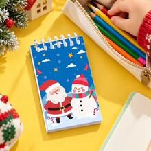 10pcs Christmas Notebooks, Memo Pads, Journals, Planners, Weekly Planners, Cartoon Stationery For Students And Office Use, Mini Pocket Notebooks - Rectangle - View 5