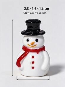50/30/10/1pc Mini Christmas Resin Decorations, Cute Snowman, Santa Claus And Reindeer Figurines, Miniature Cartoon Decor For Micro Landscape Scene Building, DIY Crafts, Holiday Party, Christmas Tree And Home Decor - / - View 5