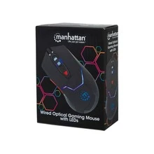 Manhattan USB 6-Button Optical Gaming Mouse - Black With Light - View 5