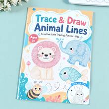 Children's Animal Line Tracing Drawing Book, Toddler Animal Outline Tracing Coloring Practice Workbook, Baby Tracing Drawing Enlightenment Homework Book, Back To School Learning Supplies, Student Holiday Gift - Multicolor - View 13