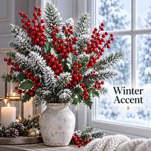 Christmas Decorative Branch Set 5PCS, Berry And Leaf Stems For Tree Vase And Holiday Decor - Multicolor - View 10