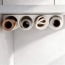 1pc Kitchen Roll Holder, Under Cabinet Mount, Plastic Cling Film Dispenser, Space-Saving Design, Durable Material, Bathroom Accessory, Commercial & Residential Use, Essential For Small Apartments - Multicolor - View 7
